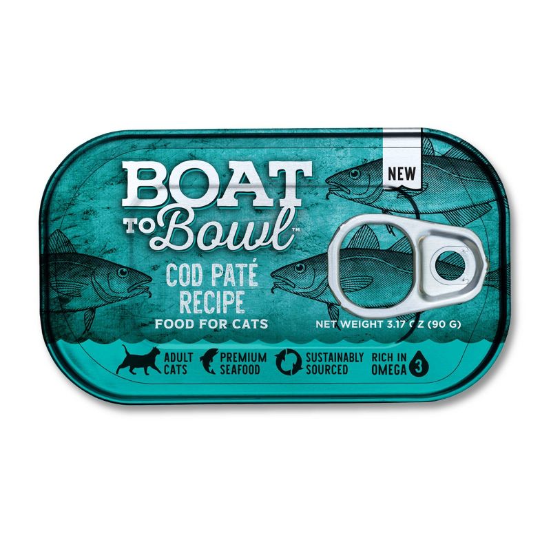 Boat To Bowl Seafood and Cod Fish Flavor Pate Recipe Wet Cat Food - 3.17oz, 3 of 13
