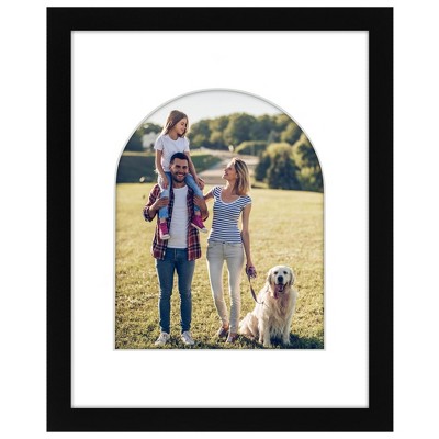 Americanflat 11x14 Picture Frame with Mat - Arch, Oval & Wavy Designs - Stylish Decor for Living Rooms, Dorms, Offices & More