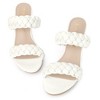 Allegra K Women's Braided Heeled Slip-on Chunky Heel Slide Sandals - 2 of 4