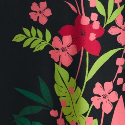 black graphic tropical