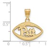 Black Bow Jewelry 14k Yellow Gold Plated Sterling Silver Pittsburgh Panthers NCAA Pendant - 3 of 4