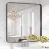 Vynxaria 36x36 Inch Black Aluminum Frame Bathroom Mirror - Stylish & Durable Design - 2 of 4