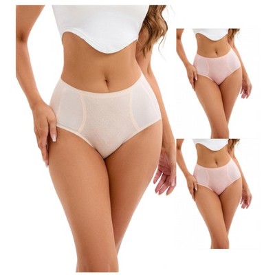 INSPIRE CHIC 3 Packs Women's High-Waisted Underwear Briefs High Elastic Breathable Underpants