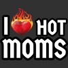 Men's Design By Humans I Love Hot Moms Heart By Metavera T-Shirt - 2 of 2