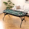Tangkula 8 Player Foldable Poker Table Portable Folding Texas Holdem Table w/Padded Rail - 2 of 4