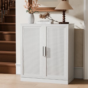 Dovelina Accent Storage Cabinet with Adjustable Shelves-Rattan Door - 1 of 4
