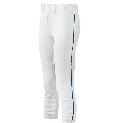 Mizuno athletic softball belted pants navy deals blue tri stripe white new women small