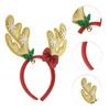 Unique Bargains Halloween Antlers Shape Headband 4.72" Diameter Gold Tone Red 1 Pc - 2 of 4