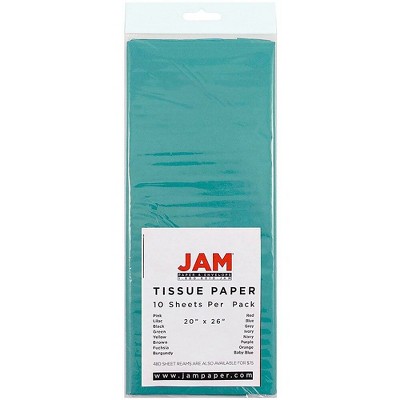 JAM Paper Gift Tissue Paper Aqua Blue 10 Sheets/Pack 1157011