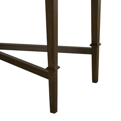 Kenna Dark Brown Wood and Metal Console Table with Storage