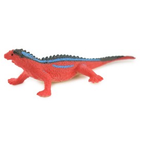 Red Head Agama, Rainbow Lizard, Rubber Reptile, Hand Painted, Educational, Realistic, Model, Replica, Toys, Kids, Gift,   2 1/2 Inches.    WR41 B197 - 1 of 4