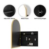 Spassway Recessed or Wall Mount Medicine Cabinet 24 x 36 Inch Bathroom Mirror Cabinet with HD Mirror, Black - 3 of 4
