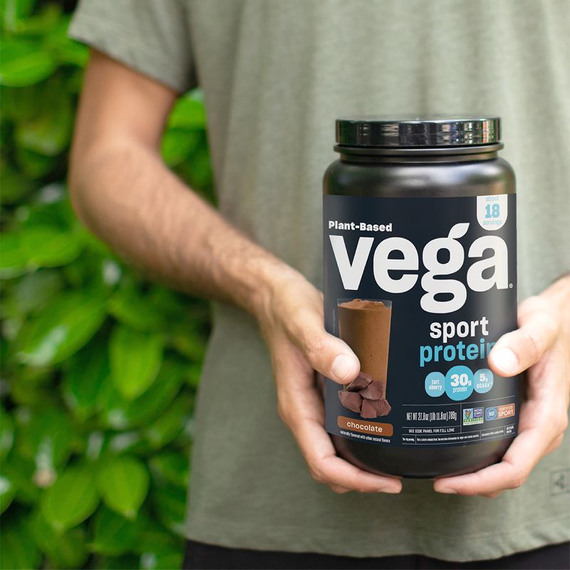 Vega Sport Plant Based Vegan Protein Powder - Chocolate - 21.7oz, 6 of 8
