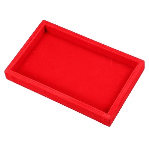 Unique Bargains Velvet Jewelry Tray Empty Stackable Tray Box for Rings Earrings Necklace Bracelet Pendants 1 Pc - 1 of 4