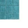 Knightsbridge Chakker Board 220 GSF Non Skid Back Bath Rug Set - 2- Piece - 17"x24" and 21"x34", Aqua - 3 of 4