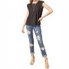 Women's Solid Shoulder Pad Top - entro - 4 of 4