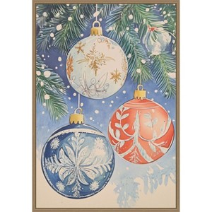 Amanti Art Christmas Ornaments II by Melloi Art Prints Canvas Wall Art Print Framed 23-in. W x 33-in. H. - 1 of 4