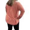 Women's Washed Thumb Hole Top - White Birch - 2 of 3