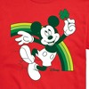 Men's - Disney - Mickey Green Rainbow Short Sleeve Graphic T-Shirt - 2 of 4