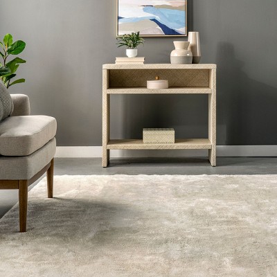 Cream Bliss 6' x 9' Easy-Care Synthetic Shag Rug
