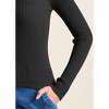 VENUS Womens Ribbed Long Sleeve Top - 3 of 4