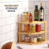 Attop Cabinet Organizer Shelf - Bamboo Corner Rack for Kitchen Cabinet Space Saver Pantry and Bathroom Storage - 4 of 4