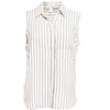 da-sh Women's Rayon Sleeveless Taupe Stripe Blouse - 2 of 3