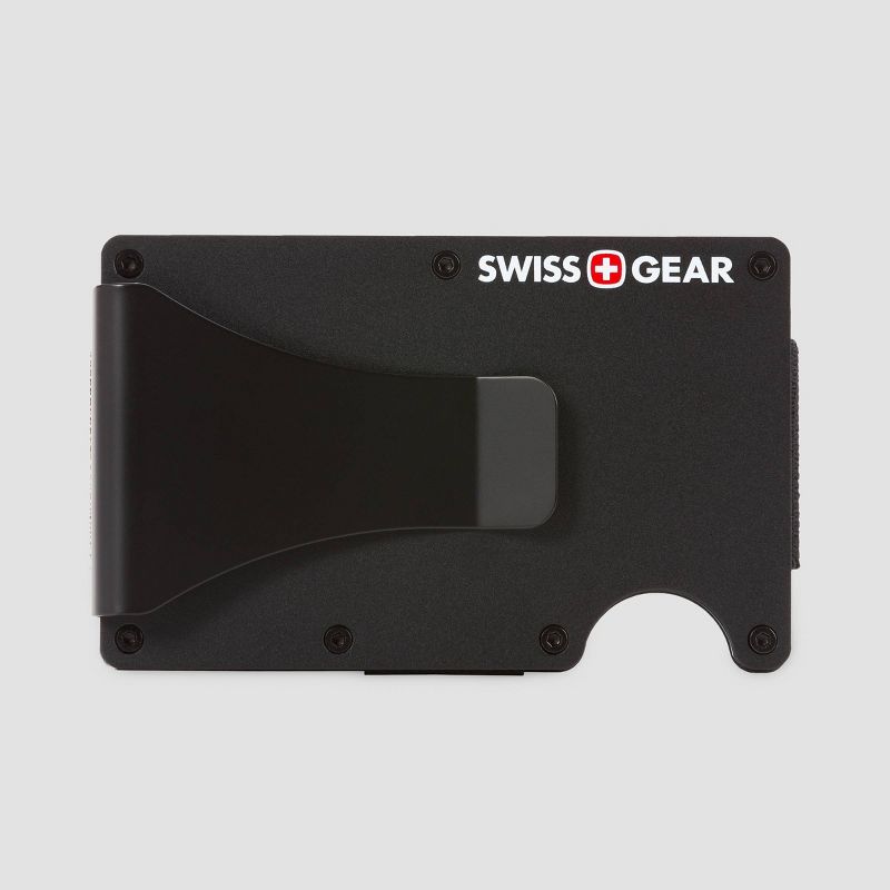 SWISSGEAR Aluminium RFID Card Holder with Money Clip - Black One Size, 1 of 10