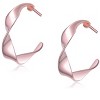 Guili Elegant Twisted Hoop Earrings – Sterling Silver with Gold & Rose Gold Plating, Perfect for Everyday Glamour & Sophisticated Style - 2 of 3
