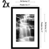Americanflat 11x17 Picture Frame with Mat for 8x12, Black, 2 Pack - 2 of 4