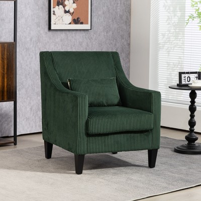NicBex Accent Chair Modern Upholstered Armchair with Scooped Arms Comfy Chair with Wood Legs Reading Chair for Bedroom, Living Room
