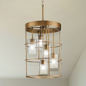Urban Ambiance Luxury Modern Indoor Chandelier,  23-5/8''H x 15-1/2"W x 15-1/2''D,  Aged Bronze Finish, UHP4498 - 1 of 4