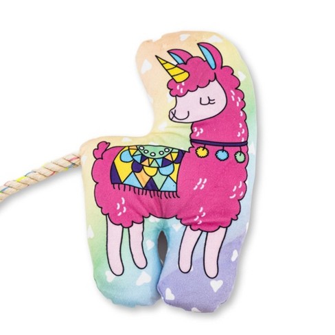 American Pet Supplies 15 inch Magical Llama Plush Dog Toy With