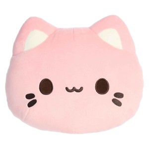 Aurora Medium Meowchi Face Plush Tasty Peach Enchanting Stuffed Animal Strawberry 10" - 1 of 4