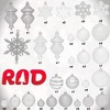 R N' Ds Christmas Snowflake Ball Ornaments - White and Silver - 76 Pack - 2 of 4