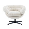 Grungis Chenille Accent Chair with Metal Base Frame,Modern Swivel Chair with Removable Cushion,Office Chair for Bedroom,Reading Room - 4 of 4