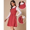 Allegra K Women's U Neck Faux Suede Sleeveless A-Line Pleated Dress - 2 of 4
