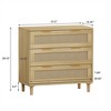 SKRAN Rattan and Rope Woven Storage Cabinets with Multiple Drawers for Bedroom, Living Room, Dining Room, and Hallways - 3 of 4
