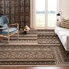 Acekool 5x7 Washable Rug – Vintage Geometric Non-Slip Carpet, Ultra-Thin Floor Mat for Living Room & Bedroom - 3 of 4