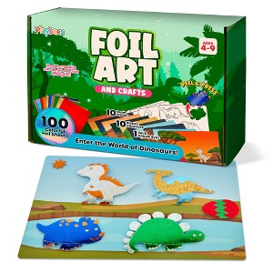 Playbees Foil Fun Dinosaurs - Preschool Arts and Crafts Kit for Kids - 1 of 4