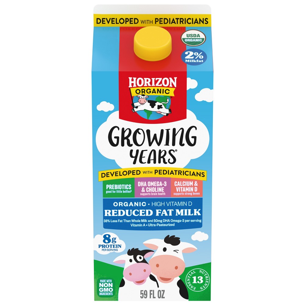 Horizon Organic Growing Years for Kids 2% Reduced Fat Milk - 59 fl oz