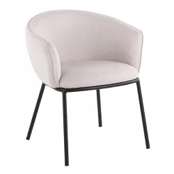 Ashland Contemporary Dining Chair Black/Cream - LumiSource