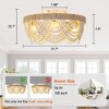 20" Farmhouse Bohemian White Smart Flush Mount Ceiling Fan with Light and Remote - 4 of 4