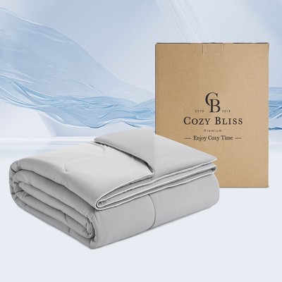 Cozy Bliss Dual-Sided Cooling Blanket, Lightweight Breathable Summer Comforter