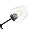 Possini Euro Design Cosgrove Black Linear Pendant Chandelier 73" Wide Modern Sputnik Glass Shades 8-Light for Dining Room Island - 3 of 4