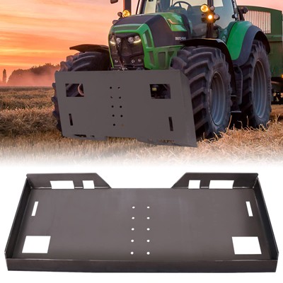 Garvee Heavy-Duty Skid Steer Mount Plate, 1/4" Thickness and 3000LBS Weight Capacity, Easy to Weld or Bolt to Different Accessories