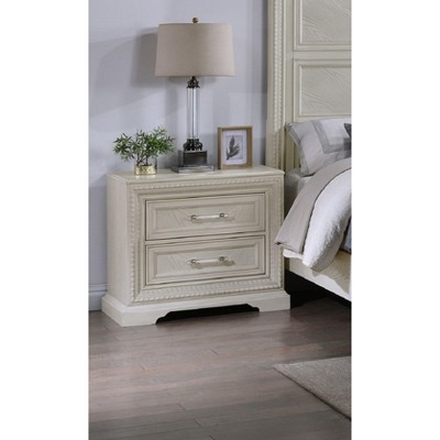 NicBex Nightstand with 2 Drawers,Side Table with Rustic Finish and Handles,Modern Bedside Table for Bedroom,Living Room