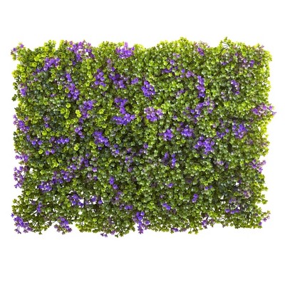 Nearly Natural 6-in X 6-in Purple & Green Clover Mat (set Of 12) : Target