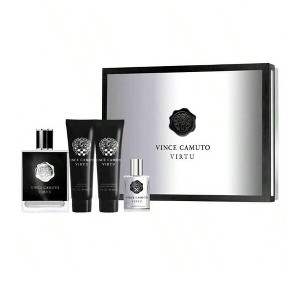 Vince Camuto Virtu 4 Pc Set Men's Eau De Toilette Spray 3.4, Spray 0.5, After Shave Blam 3.0, Shower Gel 3.0 Oz - 1 of 1