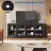 TV Stand for 65 Inch, Entertainment Center with Storage Cabinet and 4 Sliding Glass Doors, Modern Media TV Console Table for Living Room, Bedroom - 4 of 4